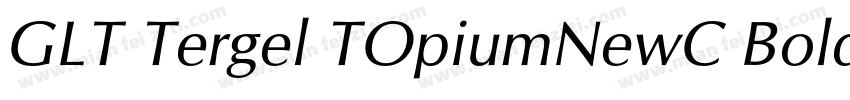 GLT Tergel TOpiumNewC Bold Italicig字体转换